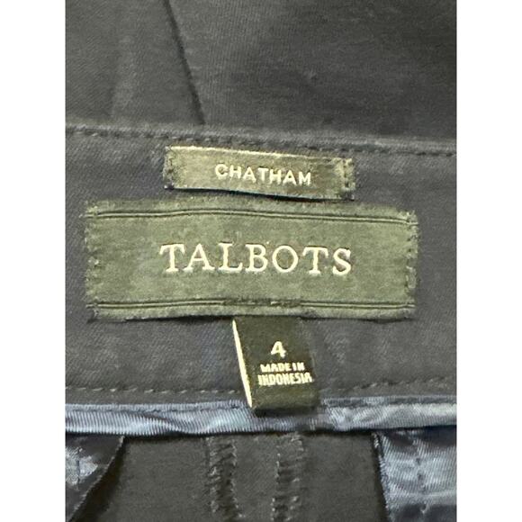 Talbots Chatham Women's Black Mid Rise Straight Leg Trousers Dress Pants Size 4 - Picture 4 of 5